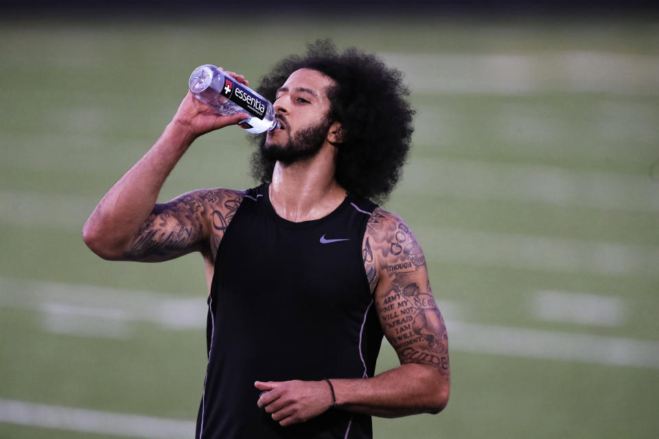 Colin Kaepernick has maintained he's ready to play in the NFL again. (Photo by Carmen Mandato/Getty Images)