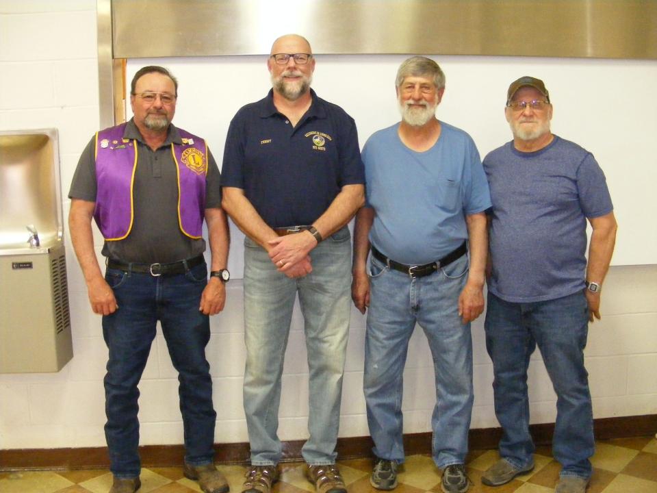 The Salisbury Lions will again be serving Pancake and Sausage Dinners 8 a.m. to 3 p.m. April 22, 23, 29 and 30 at the Salisbury Municipal Building. Here are some of the club's long-standing members that are all ready to serve up pancake and sausage dinners. From left: Scott Robertson, Terry Hillegas, Richard Shunk and Steve Hoover.
