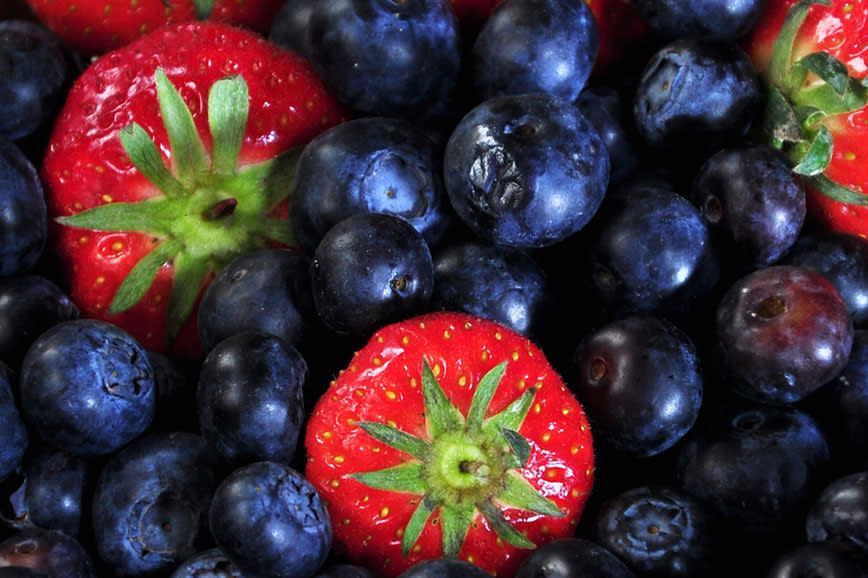 For my fruit fix, I stock up on grapefruits, blueberries and strawberries for snacks.