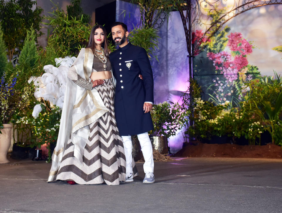 Forget the bride, all eyes were on the groom’s choice of footwear. Photo: Getty