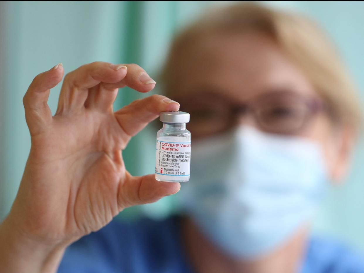 The UK has started to roll out the Moderna vaccine, which is to be added to the Oxford-run trial (AFP via Getty Images)