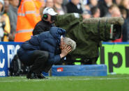 <p>This was a familiar pose for Wenger in his final years at Arsenal. </p>