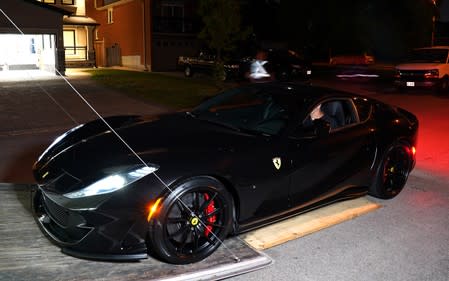 One of five Ferraris seized by police in an illegal gaming investigation named Project Sindacato is pictured in Vaughan