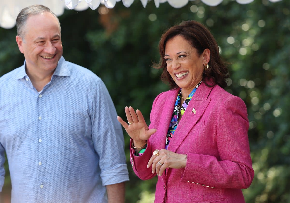 The vice president and her husband were first set up on a blind date by her best friend, who is the mother of Harris’ godchildren (Getty Images)