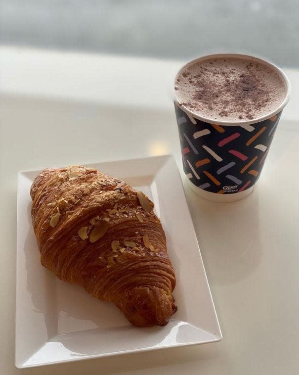 A hot chocolate and pastry at Decollete in Randolph.