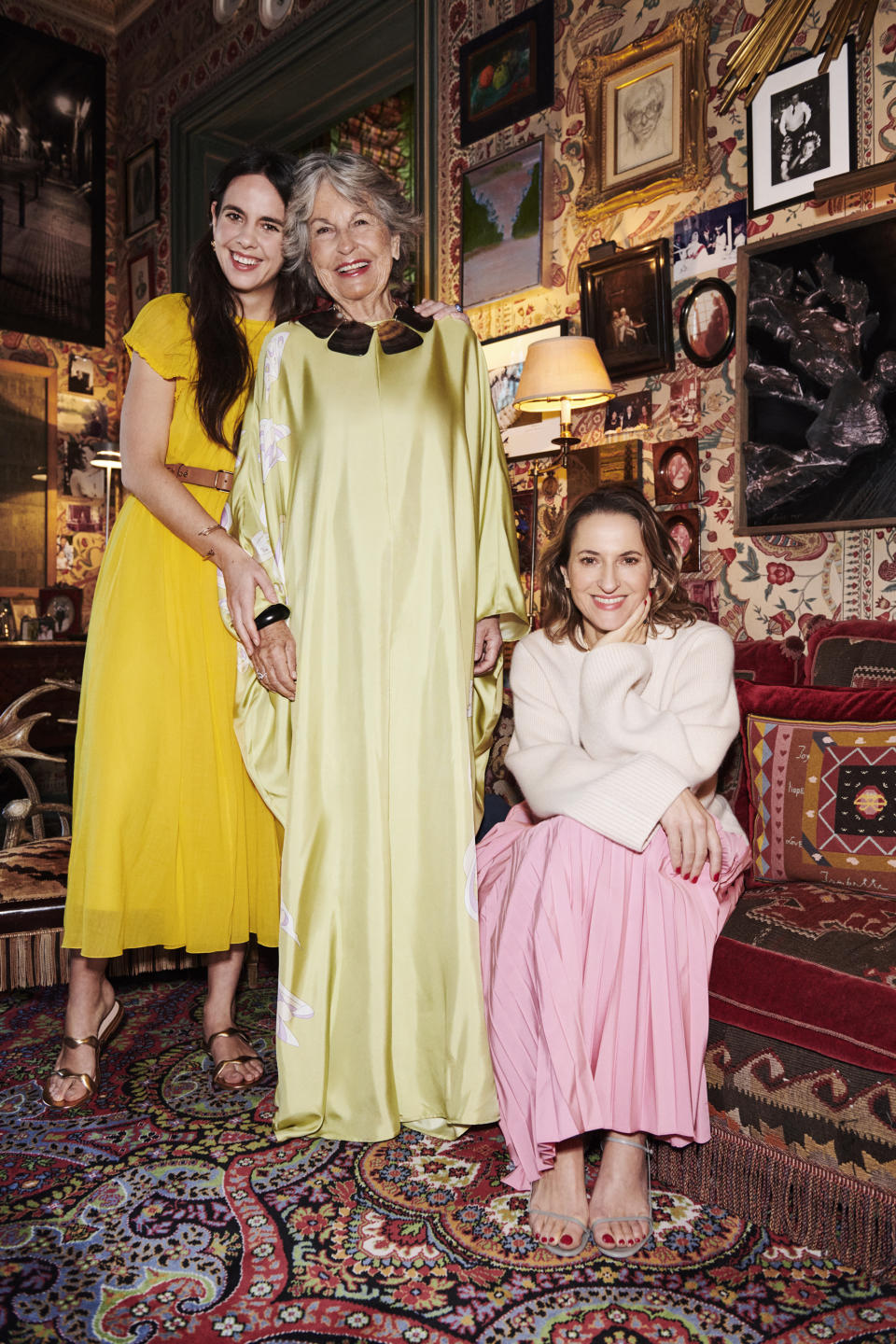 Daria Botin d’Ornano, Isabelle d’Ornano and Christine d’Ornano at Isabelle’s Paris apartment.