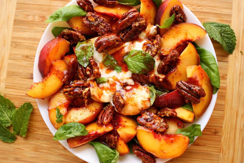 Peach & Burrata Caprese