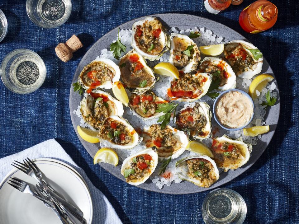 Grilled Oysters with Garlic Butter