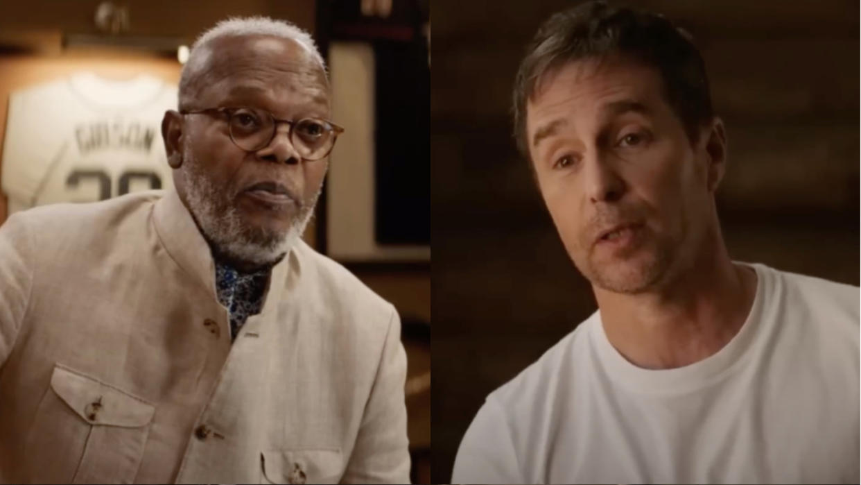  Samuel L. Jackson and Sam Rockwell in Argylle (side by side) . 