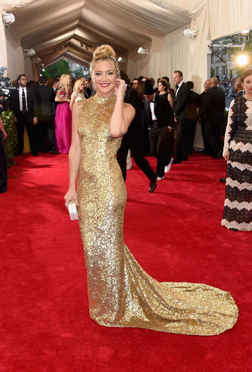 <h1 class="title">Kate Hudson in a Michael Kors dress and Lorraine Schwartz jewelry</h1><cite class="credit">Photo: Getty Images</cite>