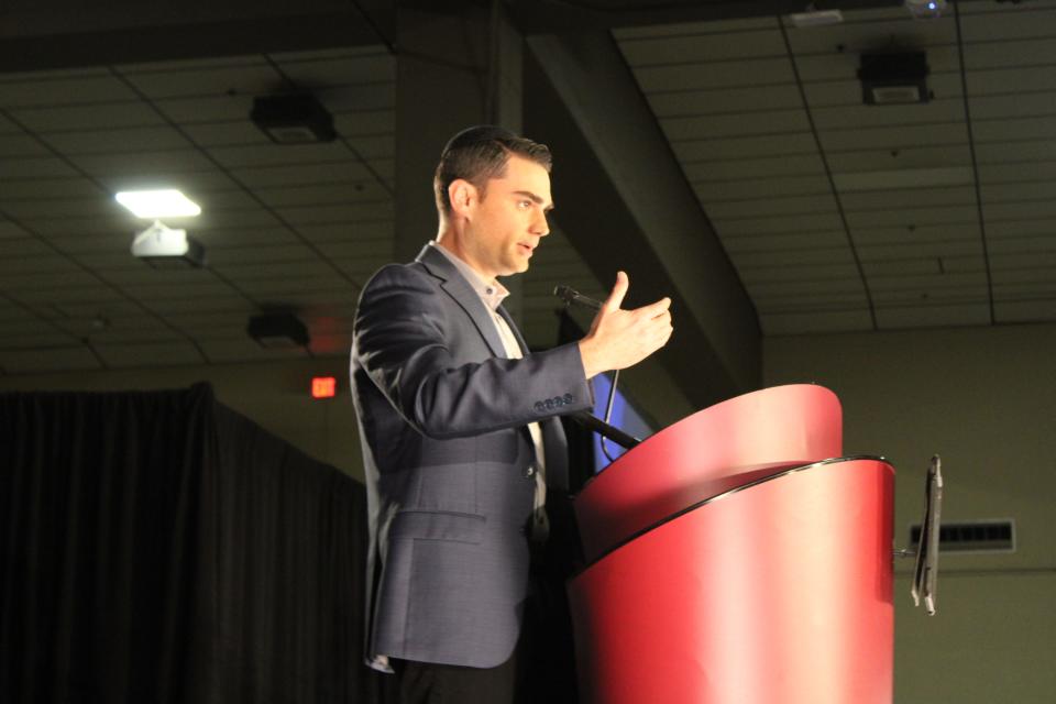 Republican commentator Ben Shapiro speaks to sold out audience at Florida State University Monday, Nov. 15, 2021.