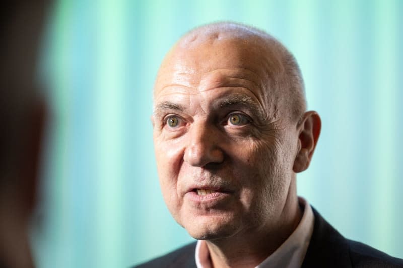 Bernd Neuendorf, DFB President, speaks during an interview. Hannes P Albert/dpa