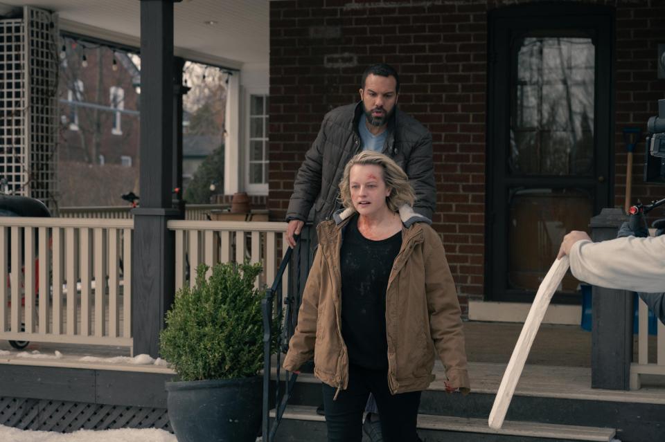 June (Elisabeth Moss) and Luke (O-T Fagbenle) on season five of "The Handmaid's Tale."