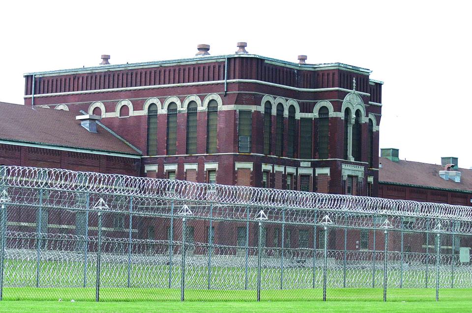 The center of the North-South Cellhouse divides medium security from maximum security at Pontiac Correctional Center.