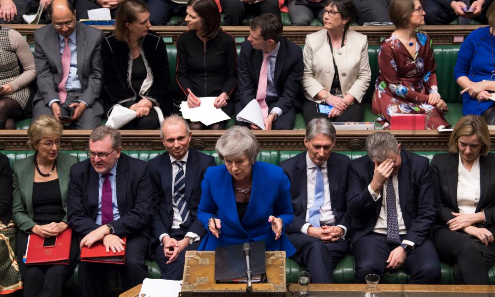 Theresa May during prime minister’s questions on Wednesday 16 January.