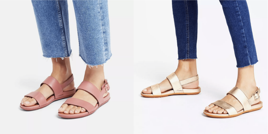 Customers are calling FitFlop’s new GRACIE leather back-strap sandals ‘stylish’ and ‘super comfortable.’ (Photo via FitFlop)