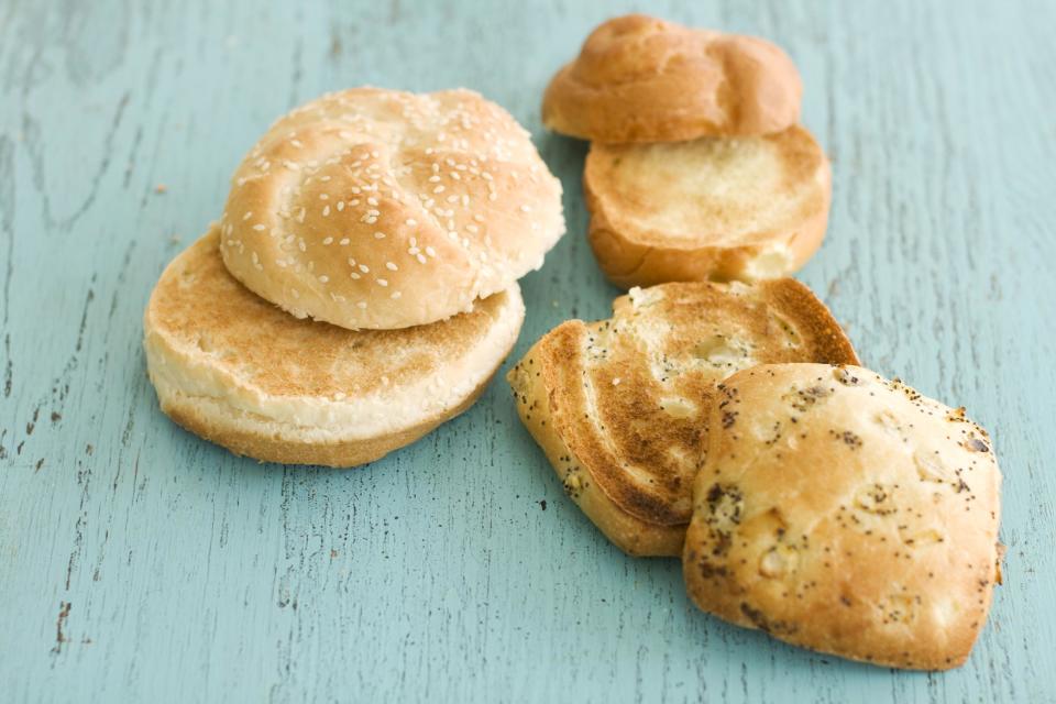 In this image taken on May 13, 2013, toasted buns and rolls are shown in Concord, N.H. (AP Photo/Matthew Mead)