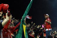 <p>Toronto FC fans celebrate during the MLS Eastern Conference Final, Leg 2 game against Montreal Impact at BMO Field on November 30, 2016 in Toronto, Ontario, Canada. (Photo by Vaughn Ridley/Getty Images) </p>