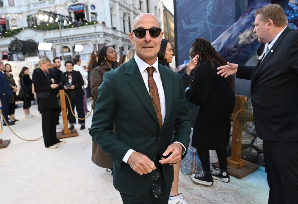 May 15, 2023 : Stanley Tucci attends the UK Premiere of Disney's "The Little Mermaid" in London, England. 