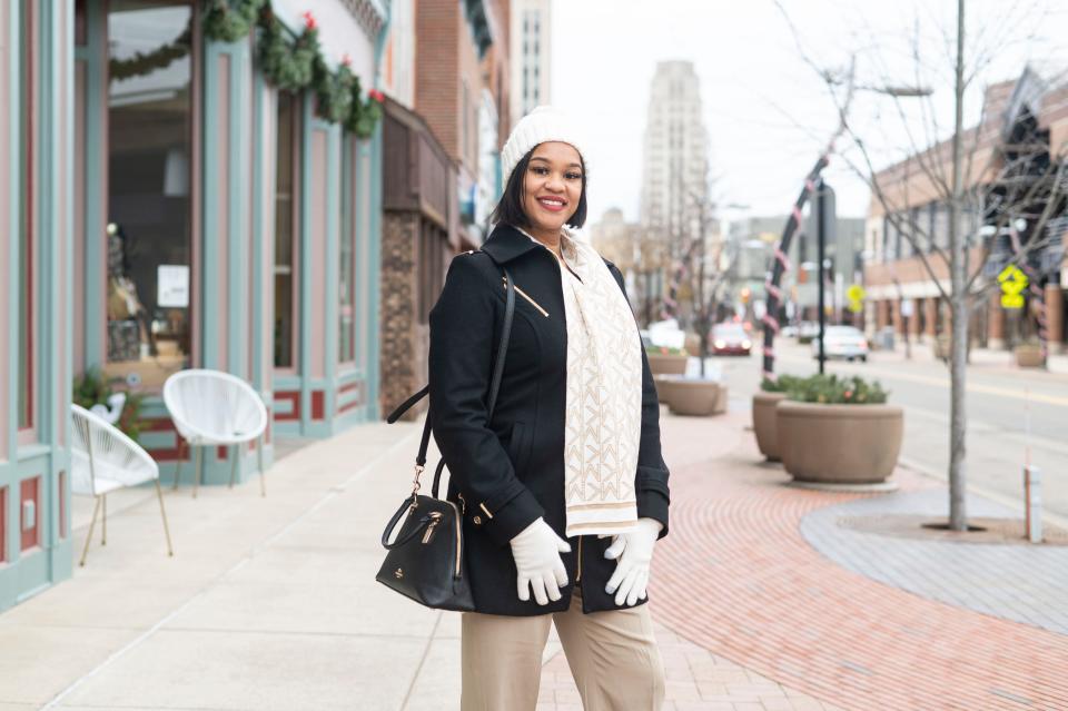 Community organizer Asia Graham in Downtown Battle Creek on Wednesday, Dec. 14, 2022.