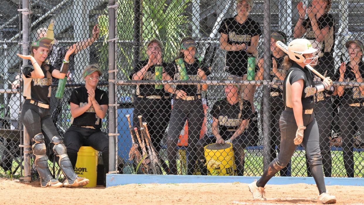 The Wellington softball team defeated Jupiter 2-1 in the region championship game on May 20, 2023 in Wellington. The Wolverines advance to feature in the FHSAA state semifinals.