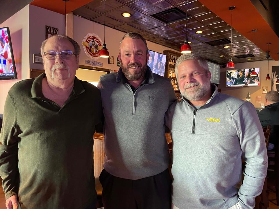 Gary Ellis, Randy Crafton and Jeff Mattis met at The Admiral Pub more than three years ago and have become such good friends they went on a golfing vacation together.