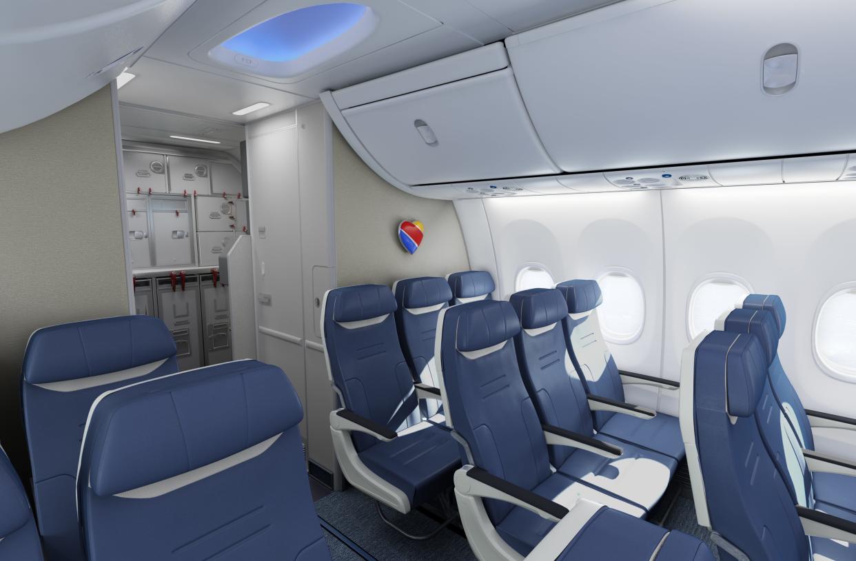 Southwest seats on the Boeing 737 MAX aircraft.