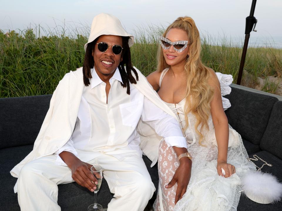 Jay-Z and Beyoncé at the 2023 white party.