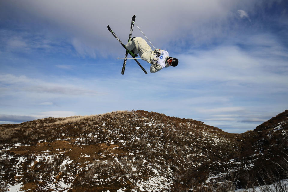 <p>Brodie Summers of Australia competes during the Subaru Australian Mogul Championships on August 30, 2016 in Perisher, Australia. (Brendon Thorne/Getty Images) </p>