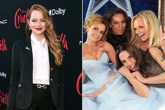 Alberto E. Rodriguez/Getty Images; Dave M. Benett/Getty Images Emma Stone (L); Spice Girls' Geri Halliwell, Melanie Brown, Melanie Chisholm and Emma Bunton