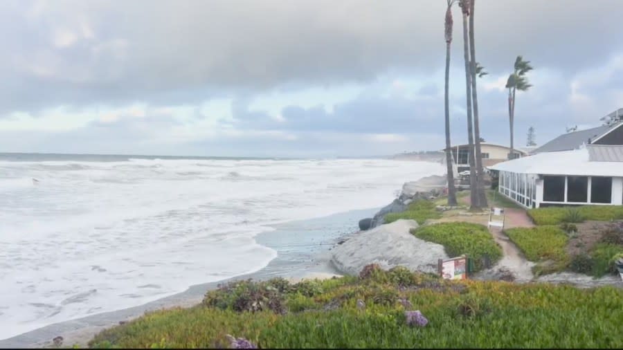 Photos King tides slam San Diego coast