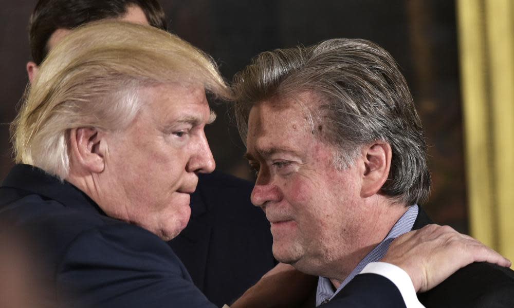 Donald Trump with Steve Bannon