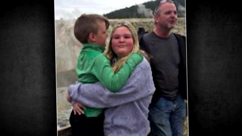 JJ Vallow, Tylee Ryan, and their uncle, Alex Cox, at Yellowstone National Park on Sept. 8, 2019.  Police say this is the last known photo of Tylee before she disappeared.  / Credit: FBI