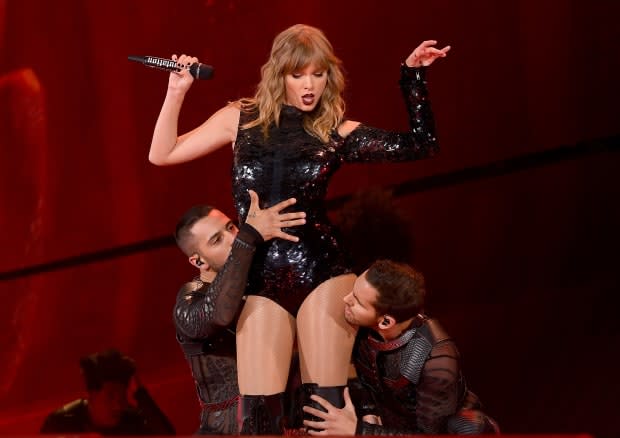 Taylor Swift performs on her "Reputation" tour in 2018.<p>Photo: Kevin Winter/Getty Images for TAS</p>