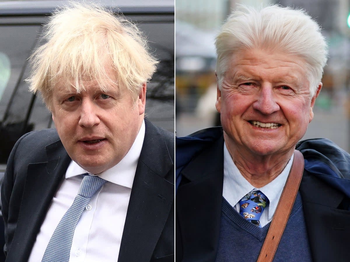 Boris Johnson and Stanley Johnson  (Reuters/PA)