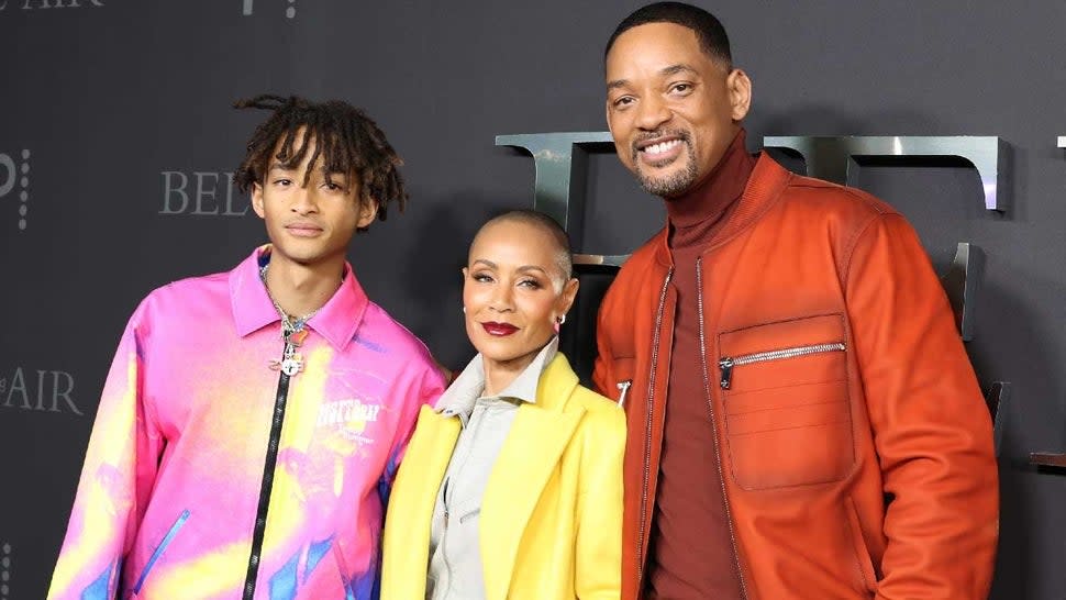 Jaden Smith, Jada Pinkett Smith,and Will Smith