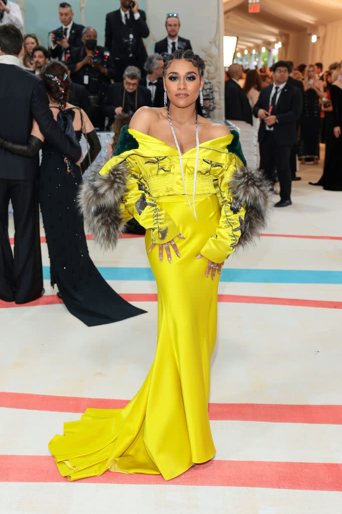 Ariana DeBose walks the red carpet at the 2023 Met Gala on May 1 at Metropolitan Museum of Art in New York City. (Photo: Dimitrios Kambouris/Getty Images for The Met Museum/Vogue)