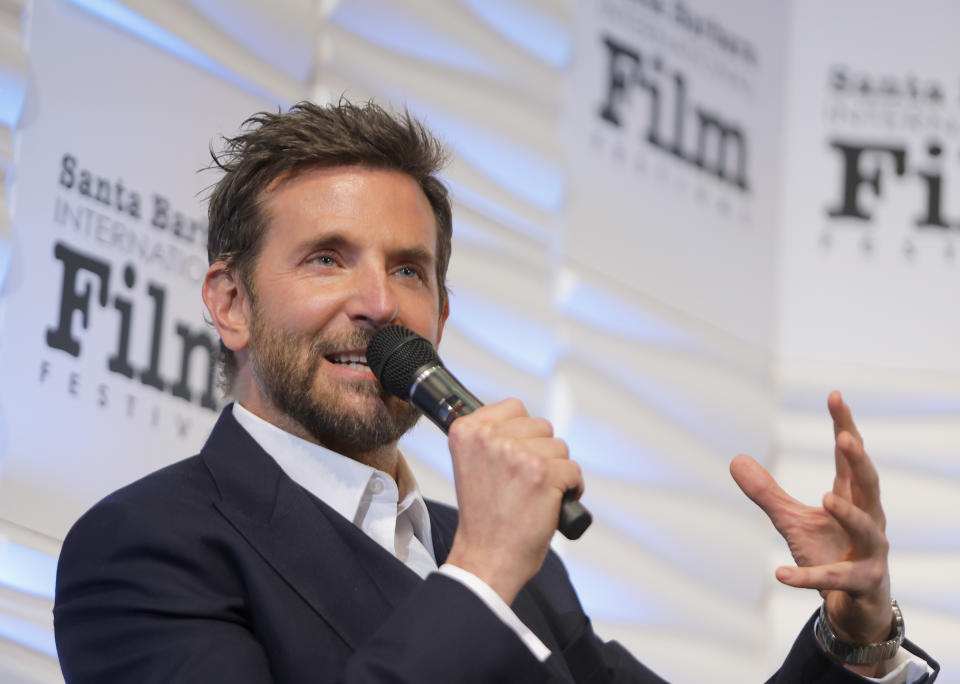 Bradley Cooper speaks onstage at the Outstanding Performer of the Year Award ceremony during the 39th Annual Santa Barbara International Film Festival.