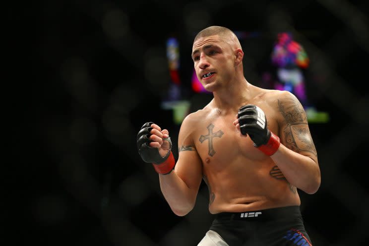 Diego Sanchez during his fight against Jim Miller at UFC 196. (Getty Images)