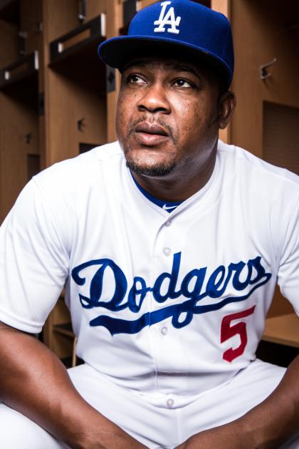 Juan Uribe poses for a portrait during spring training. (Getty)