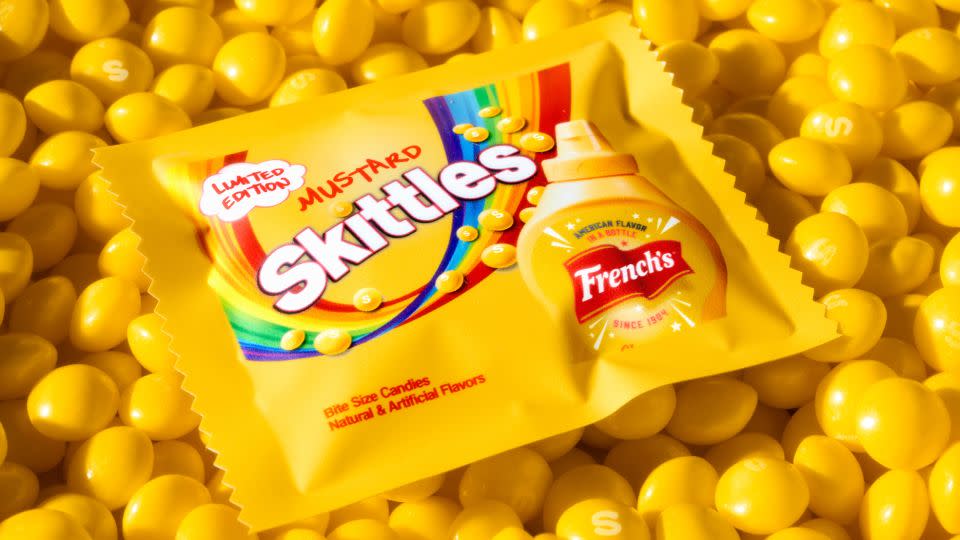 Skittles partnered with French's for a mustard-flavored candy. - McCormick