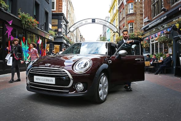 The Ultimate Gentleman â€“ the NEW MINI Clubman unveiled in its UK premiere on Carnaby Street at Style Night 2015, featuring Matthew Zorpas The contents of this email (and any attachments) are confidential and may be legally privileged. If you are not the intended recipient please notify the sender immediately and do not distribute, copy or disclose its contents. Thank you very much. Part of the iris Nation Worldwide Limited group of companies. Registered company number 5690081 Registered in England and Wales. Registered address: 185 Park Street London SE1 9DY 