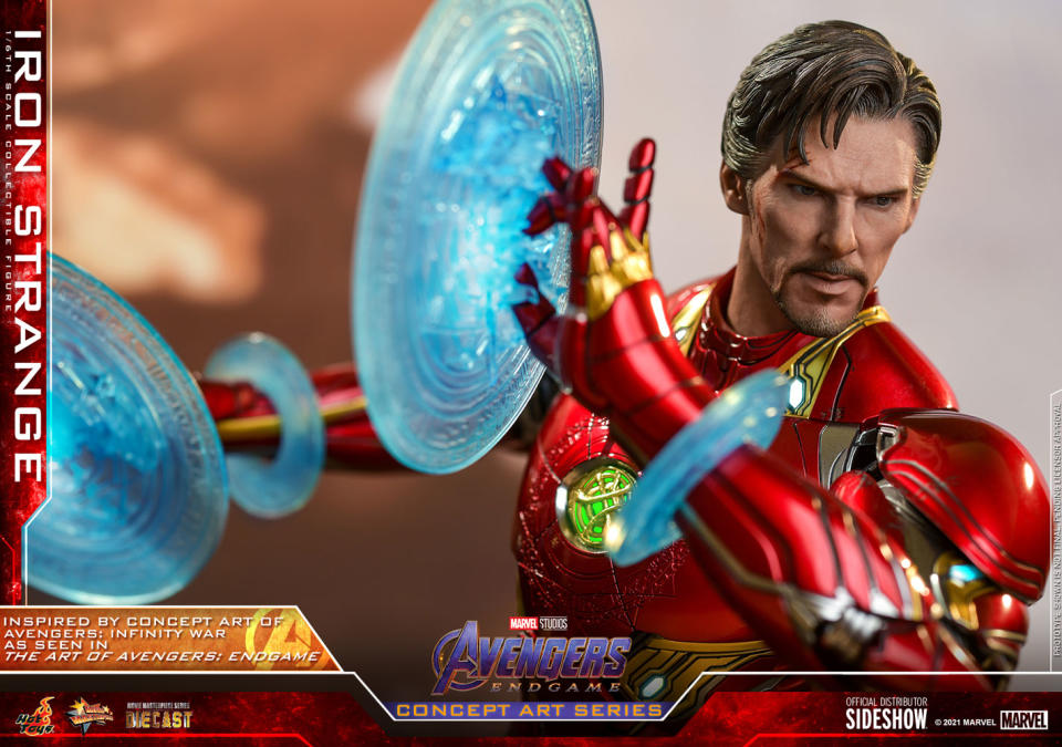 Hot Toys's Iron Strange Sixth Scale figure strikes a magical pose.