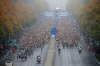 Athletics - Berlin Marathon - Berlin, Germany - September 24, 2017 General view at the start of the Marathon REUTERS/Michael Dalder