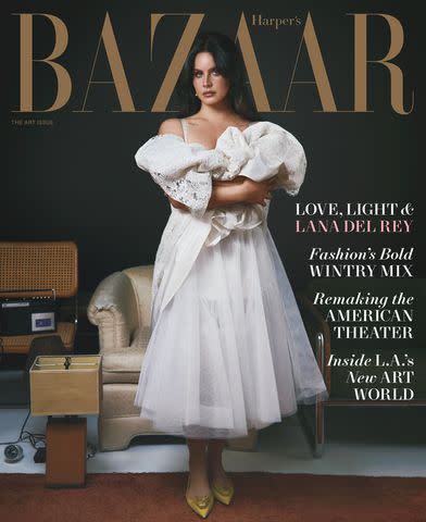 <p>Collier Schorr</p> Lana Del Rey on the cover of Harper's Bazaar