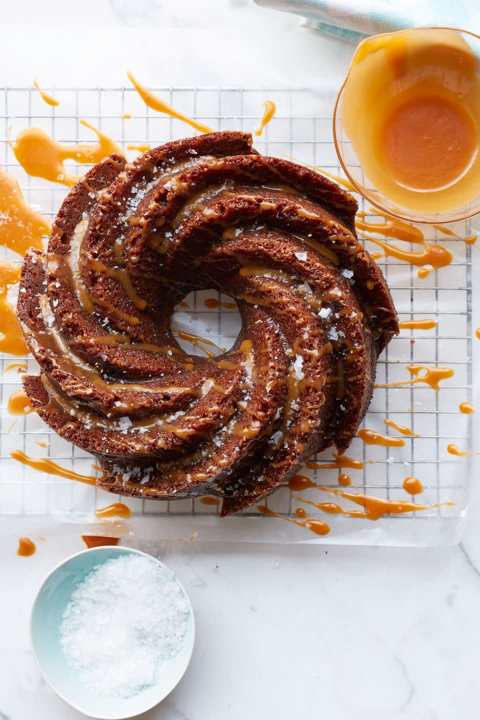 Salted Butterscotch-Banana Bundt Cake