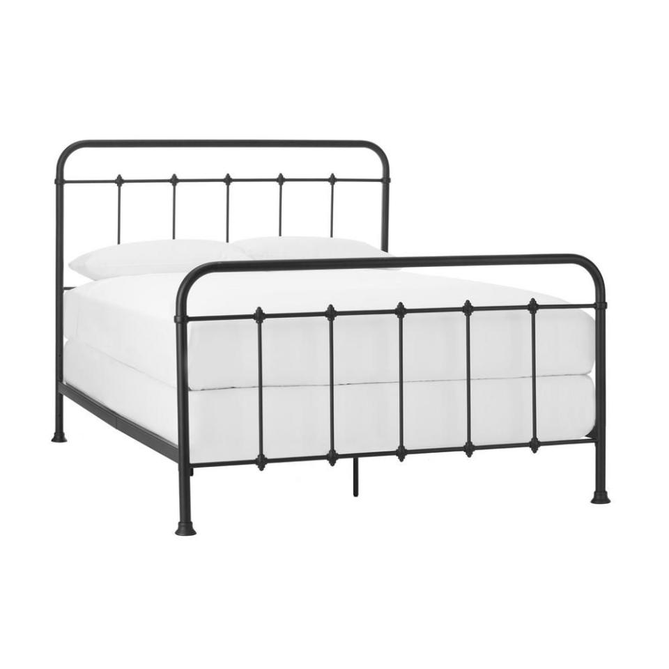 Farmhouse Black Metal Bed Frame