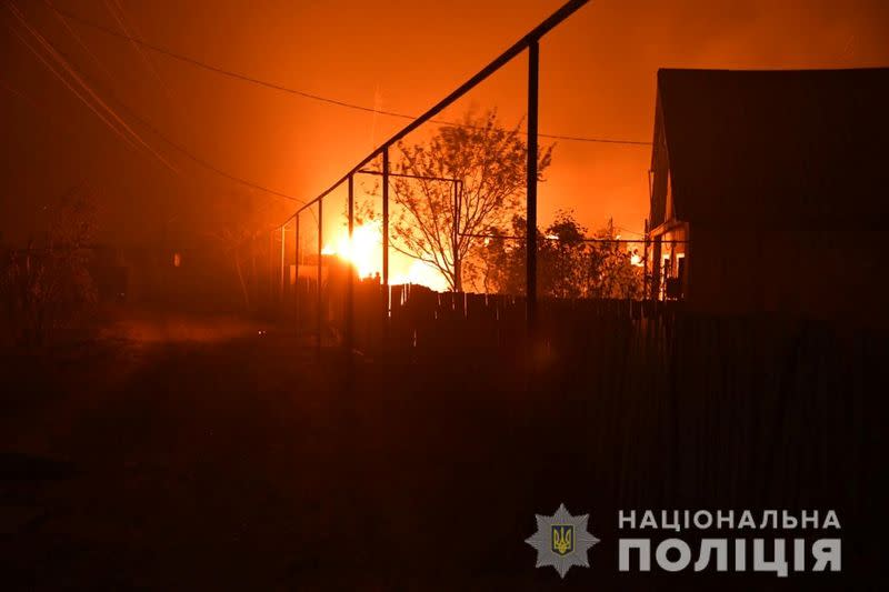 Forest fire in Luhansk region