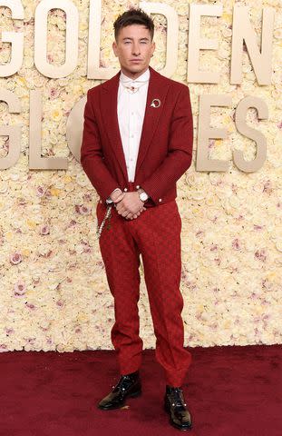 <p>Amy Sussman/Getty</p> Barry Keoghan at the 2024 Golden Globes.