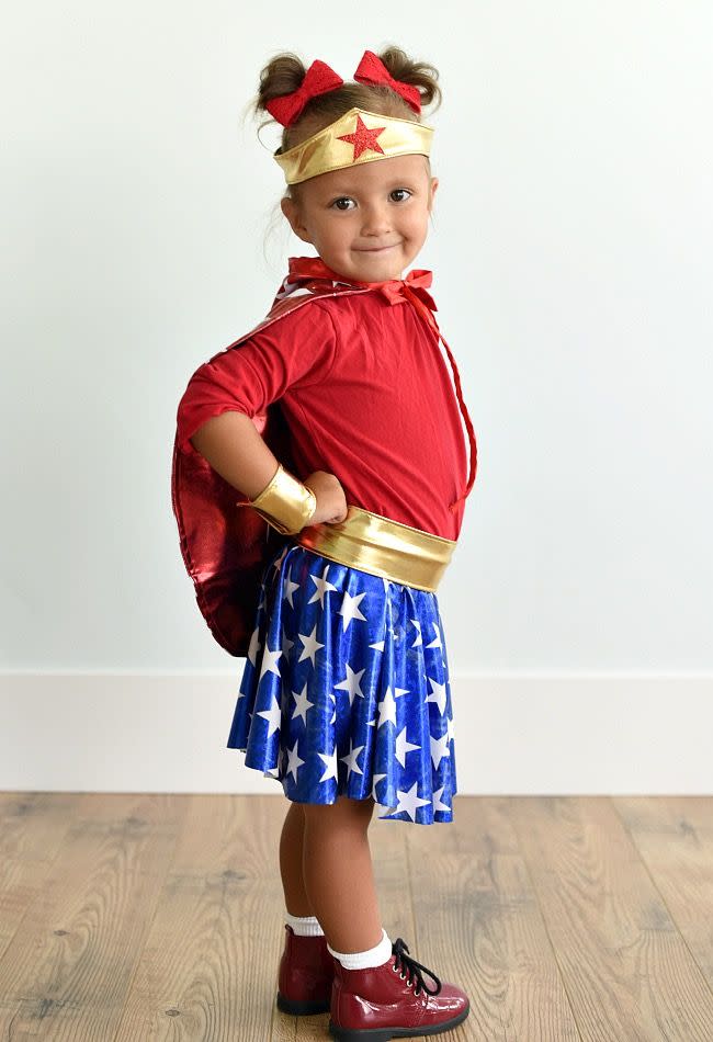 DIY Toddler Wonder Woman Costume